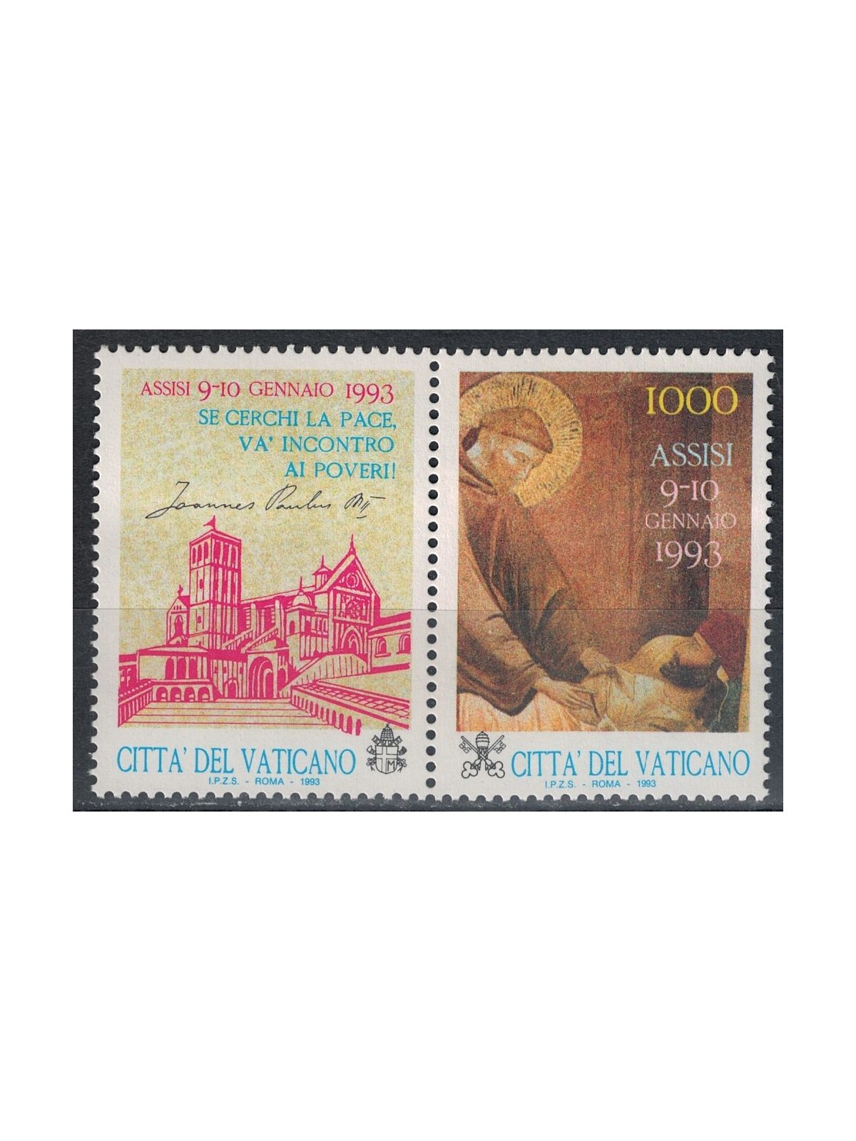 VATICANO 1993 Incontro di preghiera MNH**