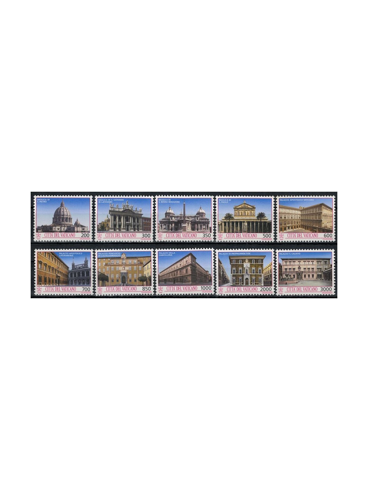 VATICAN 1993 Art Treasures 10v MNH**