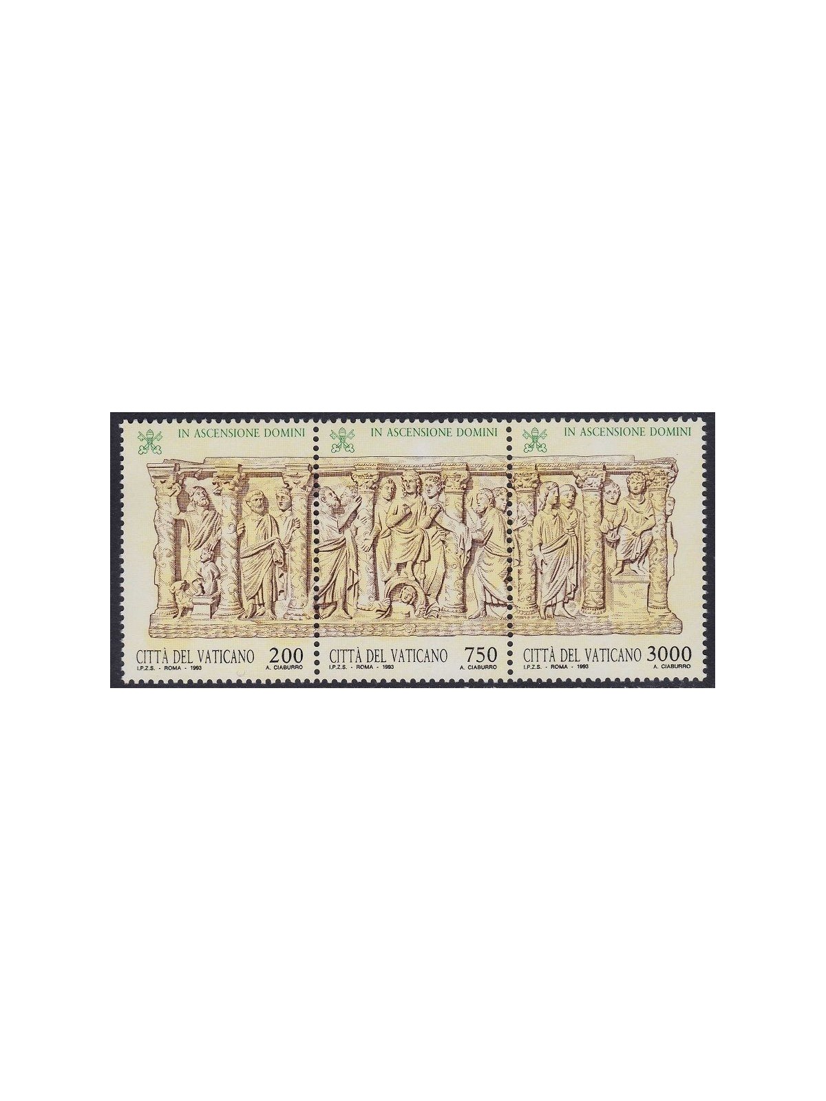 VATICANO 1993 Ascensione del Signore 3v MNH**