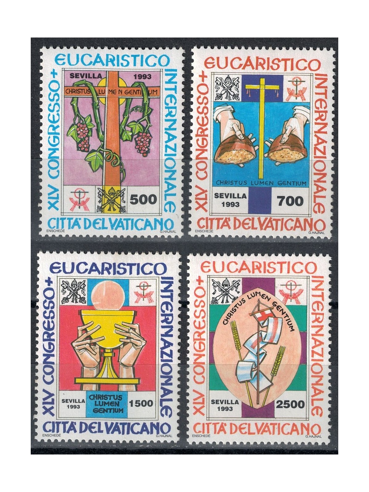 VATICAN 1993 International Eucharistic Congress 4v MNH**