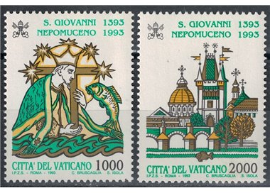 VATICANO 1993 San Giovanni Nepomuceno 2v MNH**