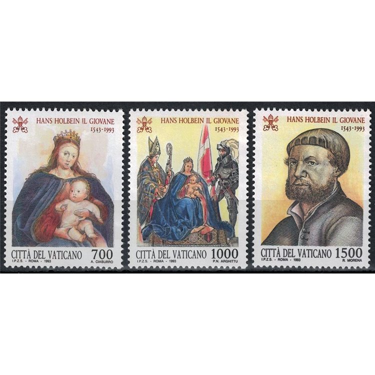 VATICANO 1993 Hans Holbein il giovane 3v MNH**