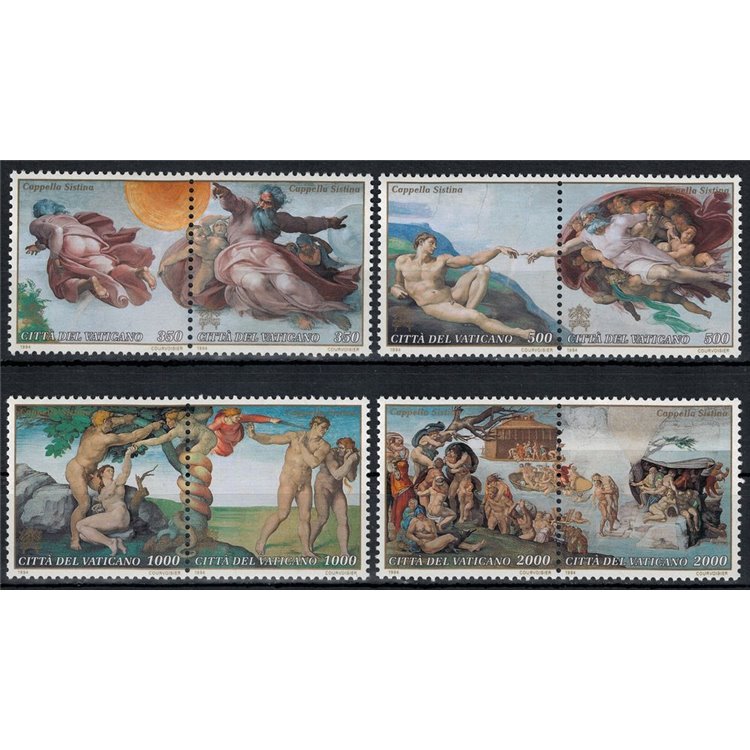 VATICANO 1994 Cappella Sistina 8v MNH**
