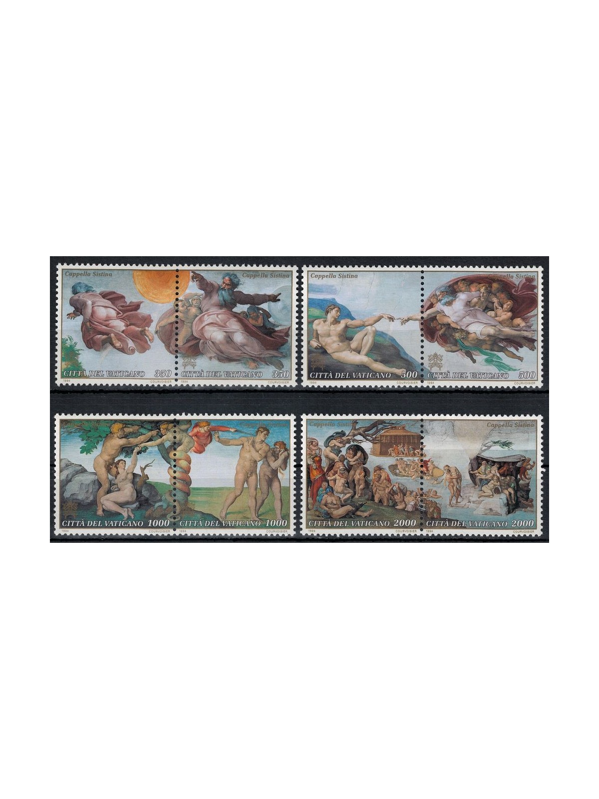 VATICAN 1994 Sistine Chapel 8v MNH**