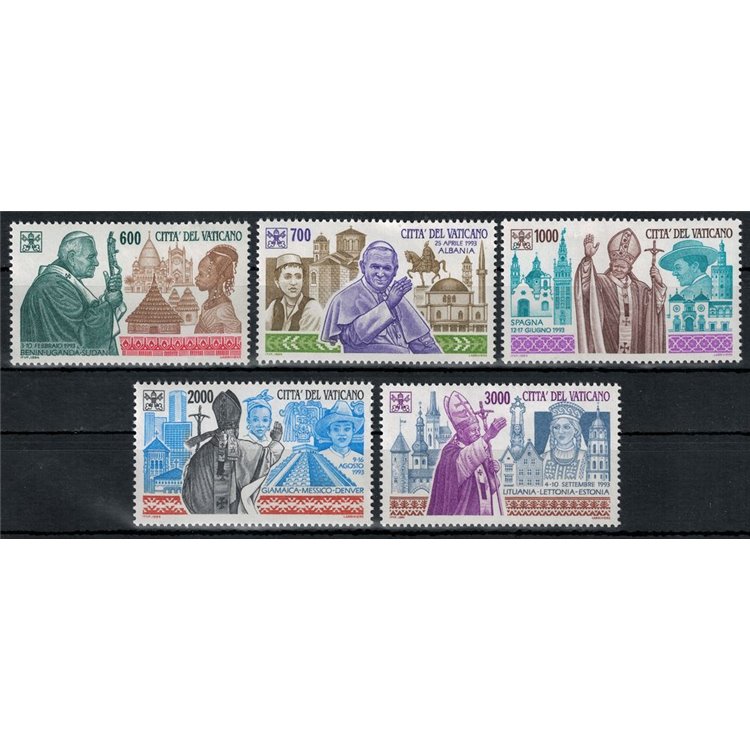 VATICAN 1994 Travels of John Paul II 5v MNH**