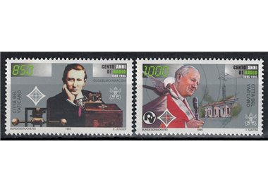 VATICAN 1995 Centenary of the Radio 2v MNH**