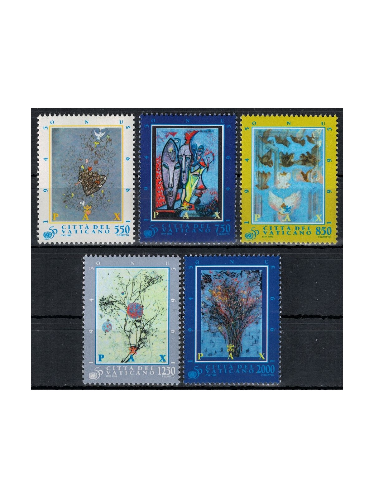 VATICAN 1995 UN Anniversary 5v MNH**