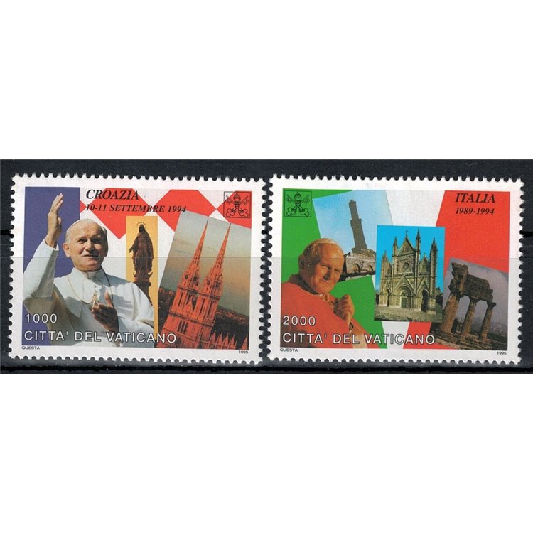 VATICAN 1995 Travels of John Paul II 2v MNH**