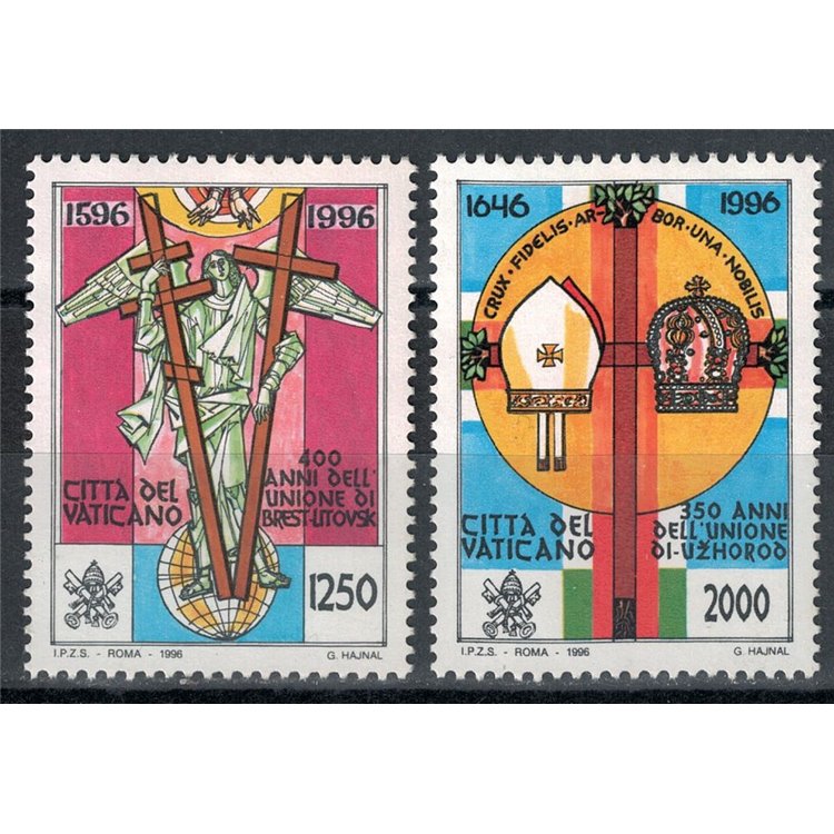 VATICAN 1996 Brest-Litovsk and Uzhorod 2v MNH**