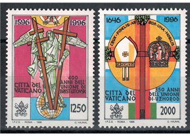 VATICANO 1996 Brest-Litovsk e Uzhorod 2v MNH**