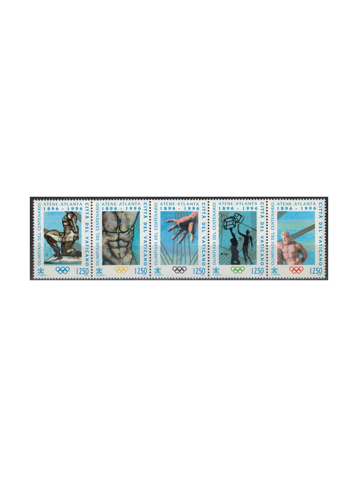 VATICANO 1996 Giochi Olimpici del centenario 5v MNH**