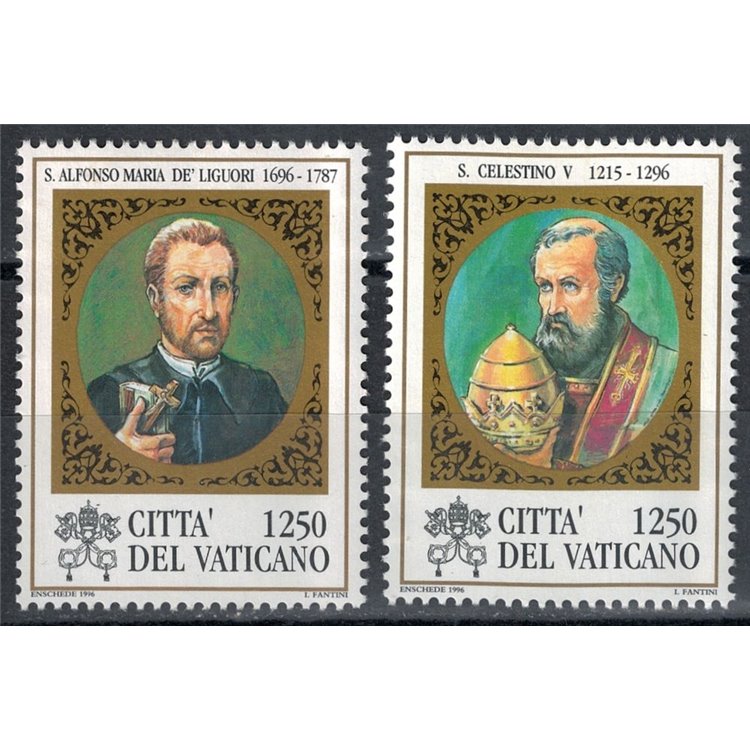 VATICANO 1996 S. Celestino V e S. Alfonso Maria de' Liguori 2v MNH**