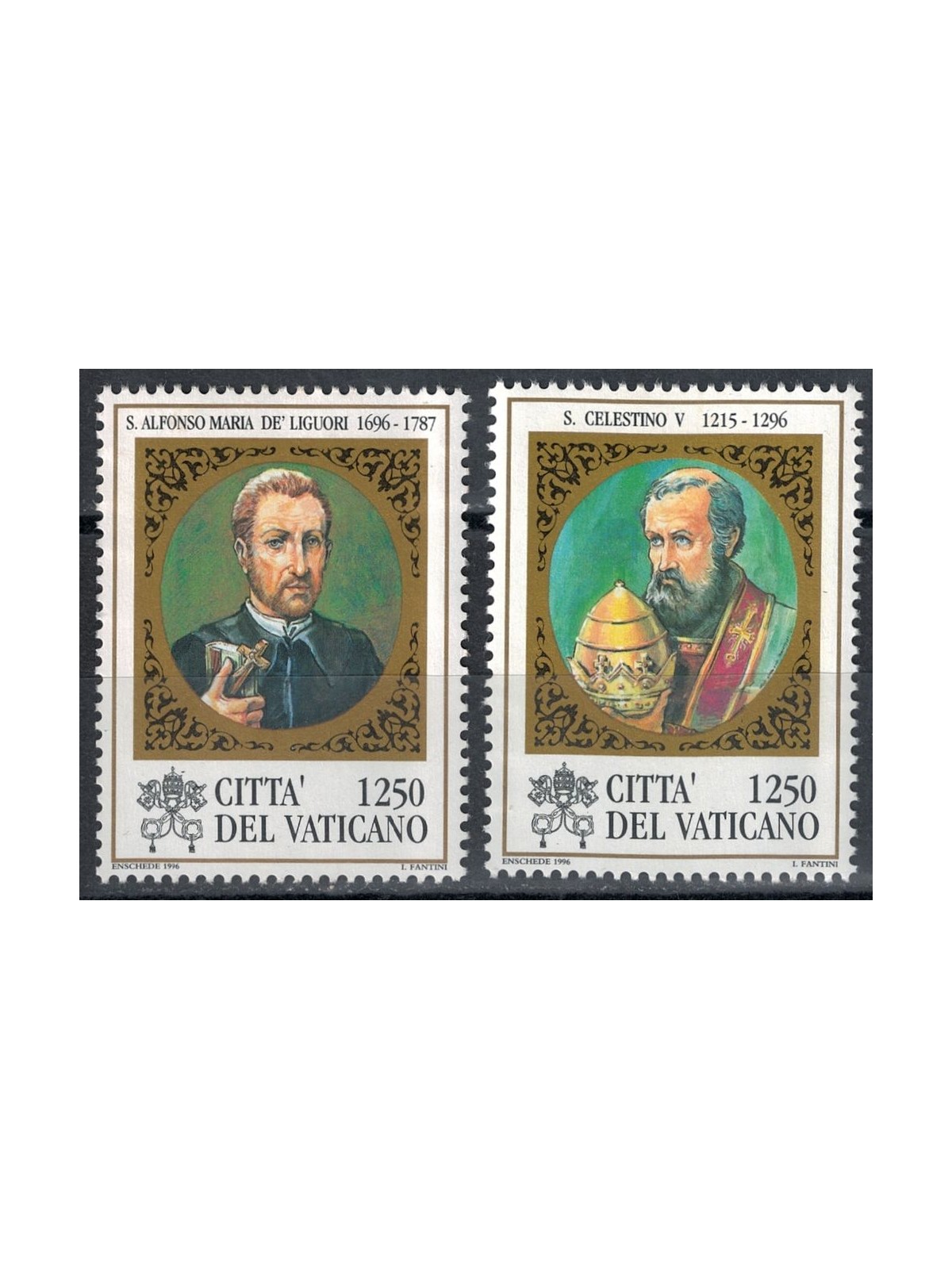VATICANO 1996 S. Celestino V e S. Alfonso Maria de' Liguori 2v MNH**