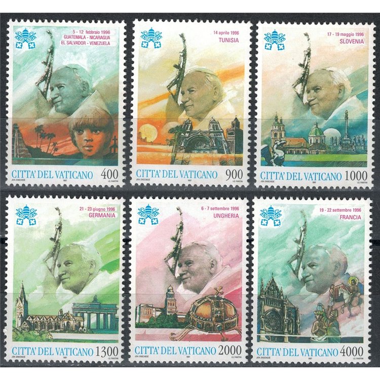 VATICAN 1997 Travels of John Paul II 6v MNH**