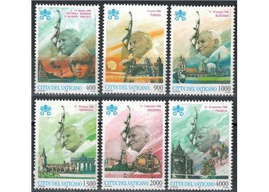 VATICANO 1997 Viaggi di Giovanni Paolo II 6v MNH**