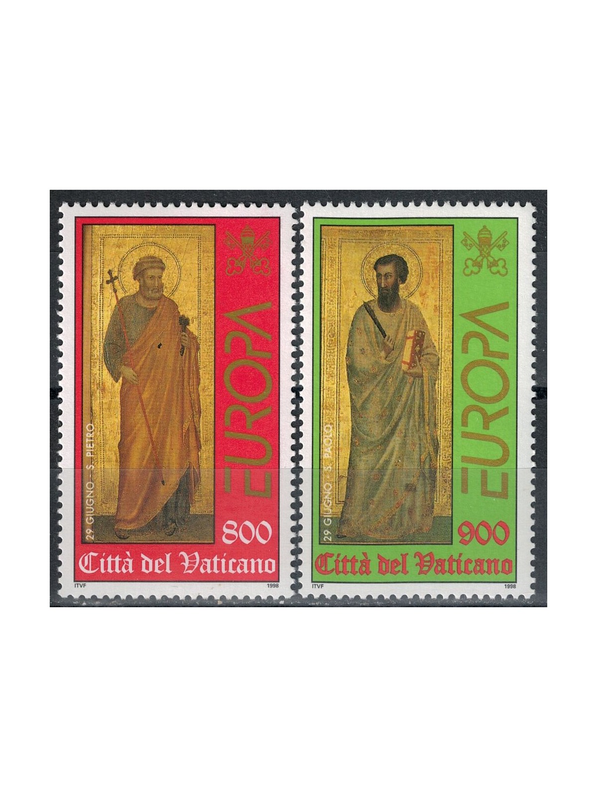 VATICANO 1998 Europa 2v MNH**