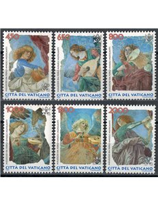 VATICAN 1998 Musician Angels 6v MNH**