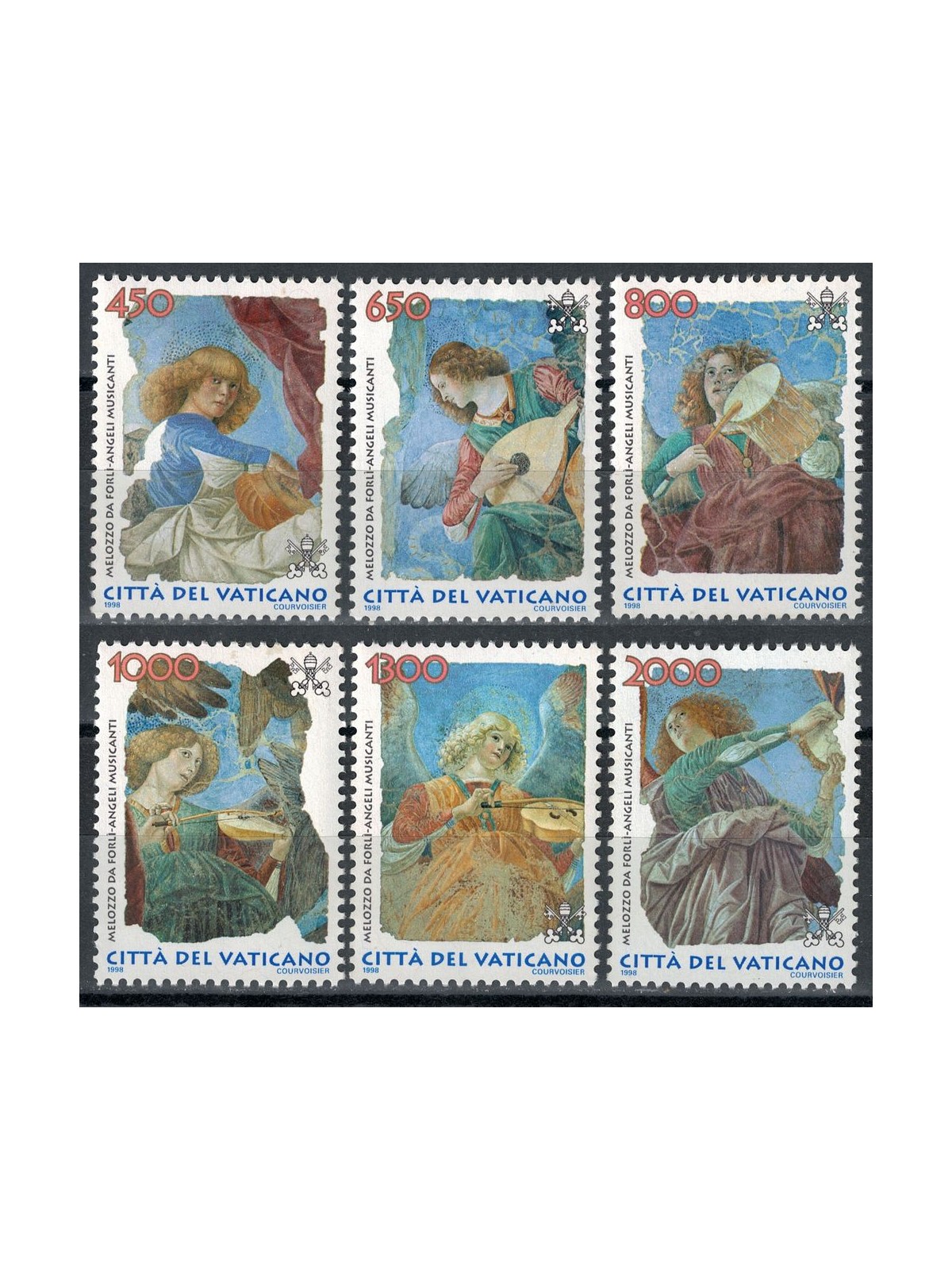 VATICAN 1998 Musician Angels 6v MNH**