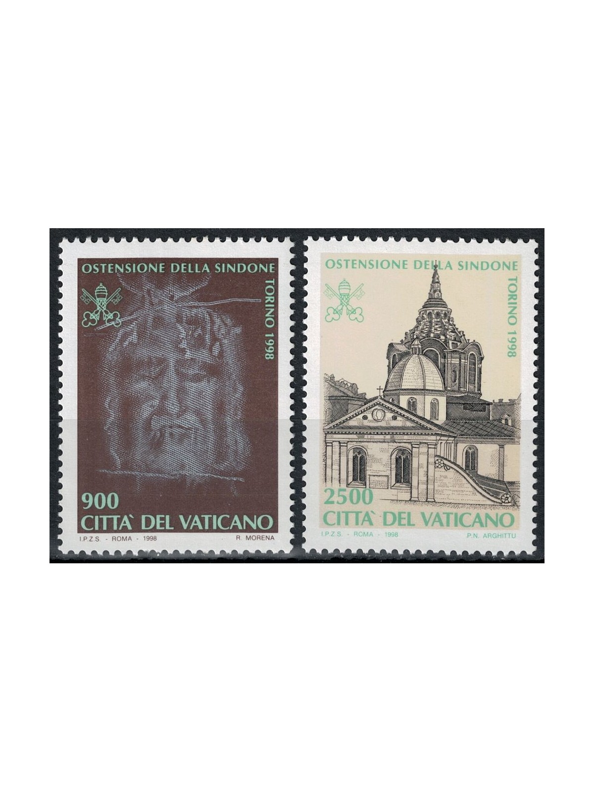 VATICANO 1998 Ostensione della Sindone 2v MNH**