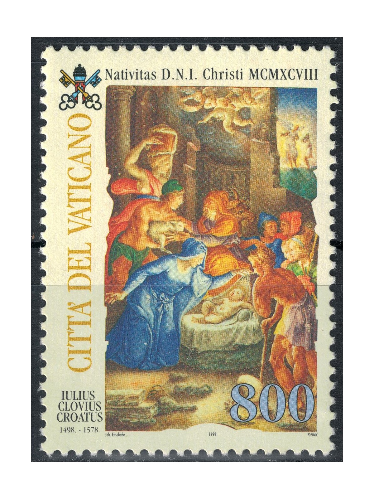 VATICANO 1998 Natale MNH**