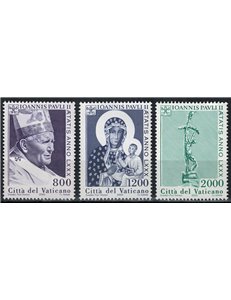 VATICAN 2000 Birthday of John Paul II 3v MNH**