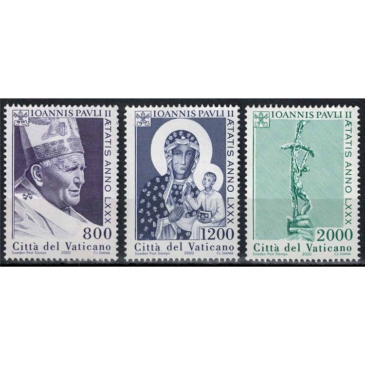 VATICANO 2000 Genetliaco di Giovanni Paolo II 3v MNH**