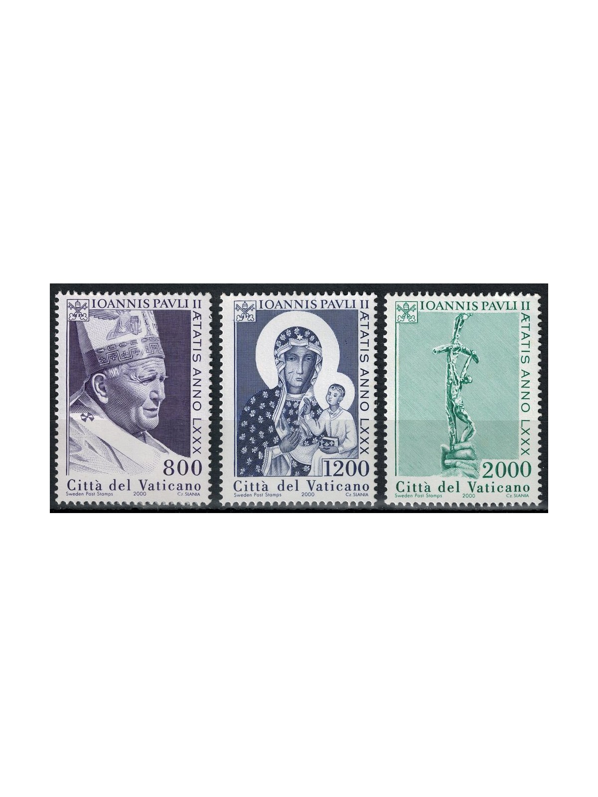 VATICANO 2000 Genetliaco di Giovanni Paolo II 3v MNH**