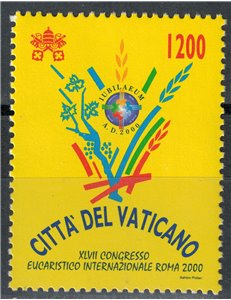 VATICANO 2000 Congresso Eucaristico Internazionale MNH**