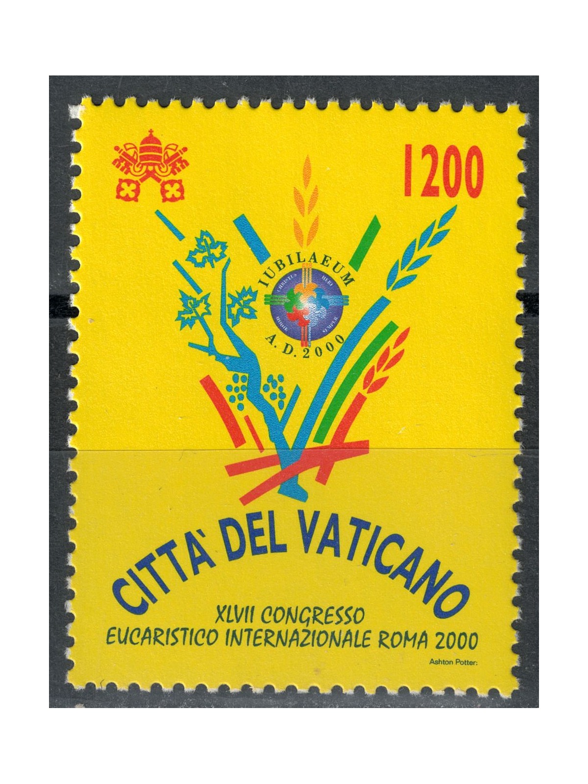 VATICANO 2000 Congresso Eucaristico Internazionale MNH**