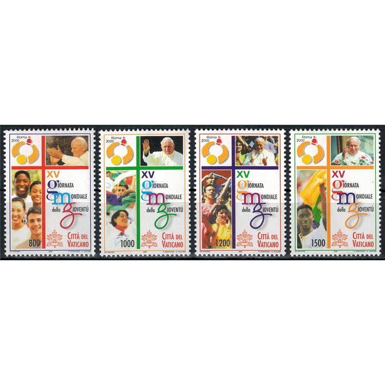 VATICANO 2000 Giornata mondiale della gioventù 4v MNH**