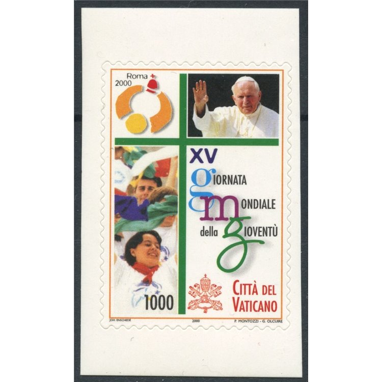 VATICANO 2000 Giornata mondiale della gioventù da libretto MNH**