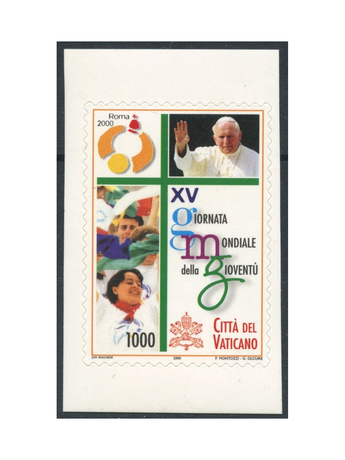 VATICANO 2000 Giornata mondiale della gioventù da libretto MNH**