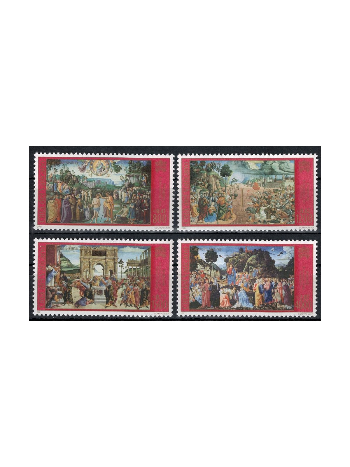 VATICANO 2001 Cappella Sistina 4v MNH**