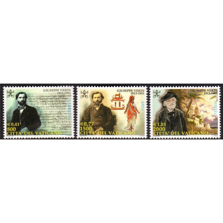 VATICAN 2001 Giuseppe Verdi 3v MNH**