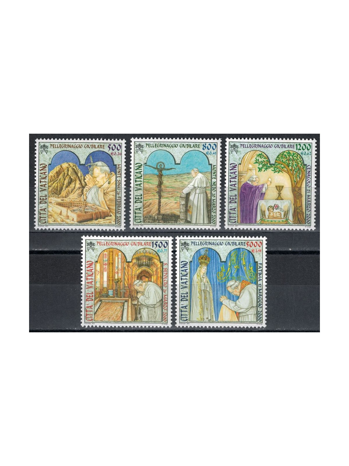 VATICANO 2001 Pellegrinaggi Giubilari 5v MNH**