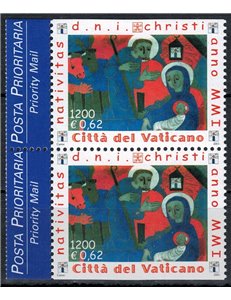 VATICAN 2001 Christmas (from booklet) 2v MNH**