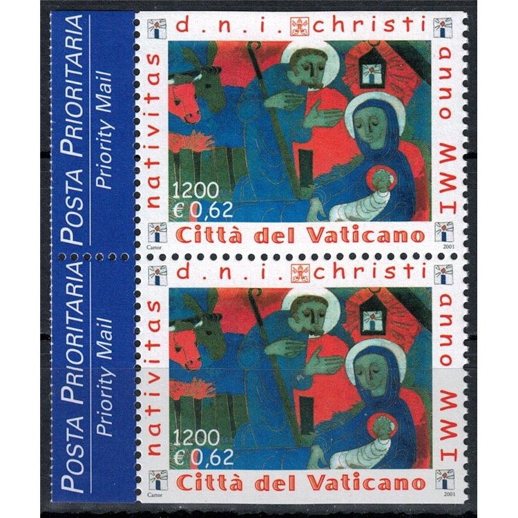 VATICAN 2001 Christmas (from booklet) 2v MNH**