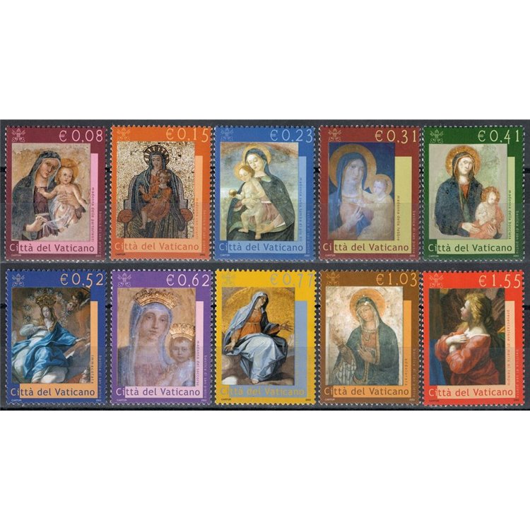 VATICAN 2002 Madonna in the Vatican Basilica 10v MNH**