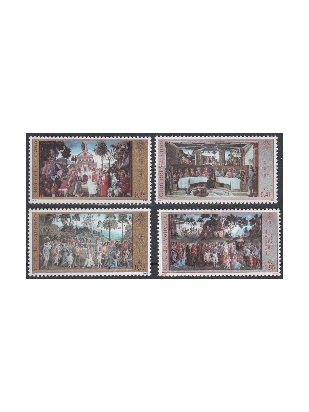 VATICANO 2002 Cappella Sistina 4v MNH**