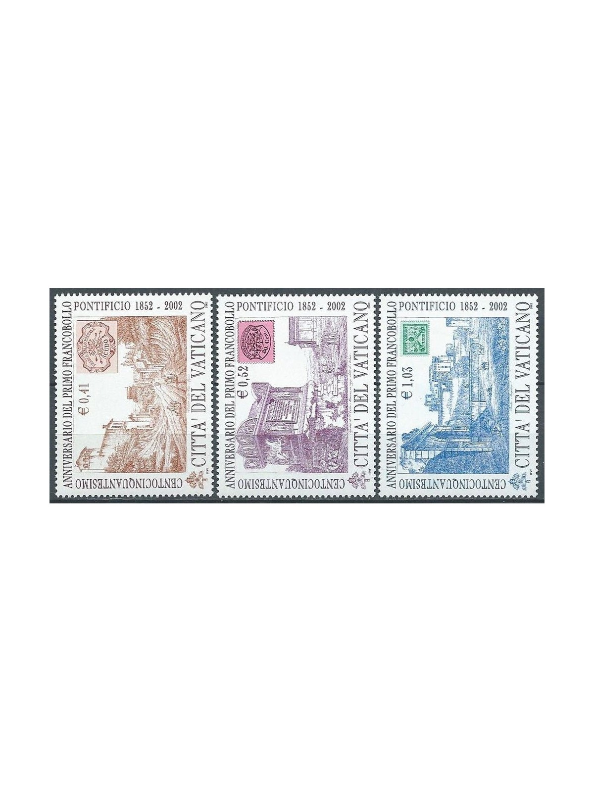 VATICAN 2002 First papal stamp 3v MNH**