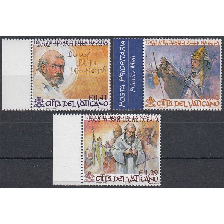 VATICAN 2002 Pope Leo IX 3v MNH**