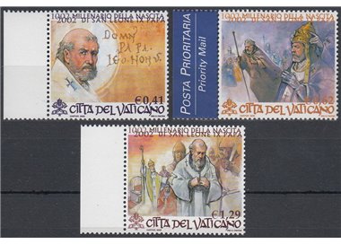 VATICAN 2002 Pope Leo IX 3v MNH**