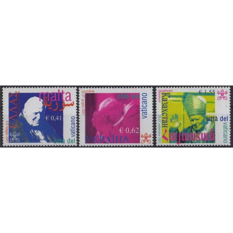 VATICANO 2002 Viaggi di Giovanni Paolo II 3v MNH**