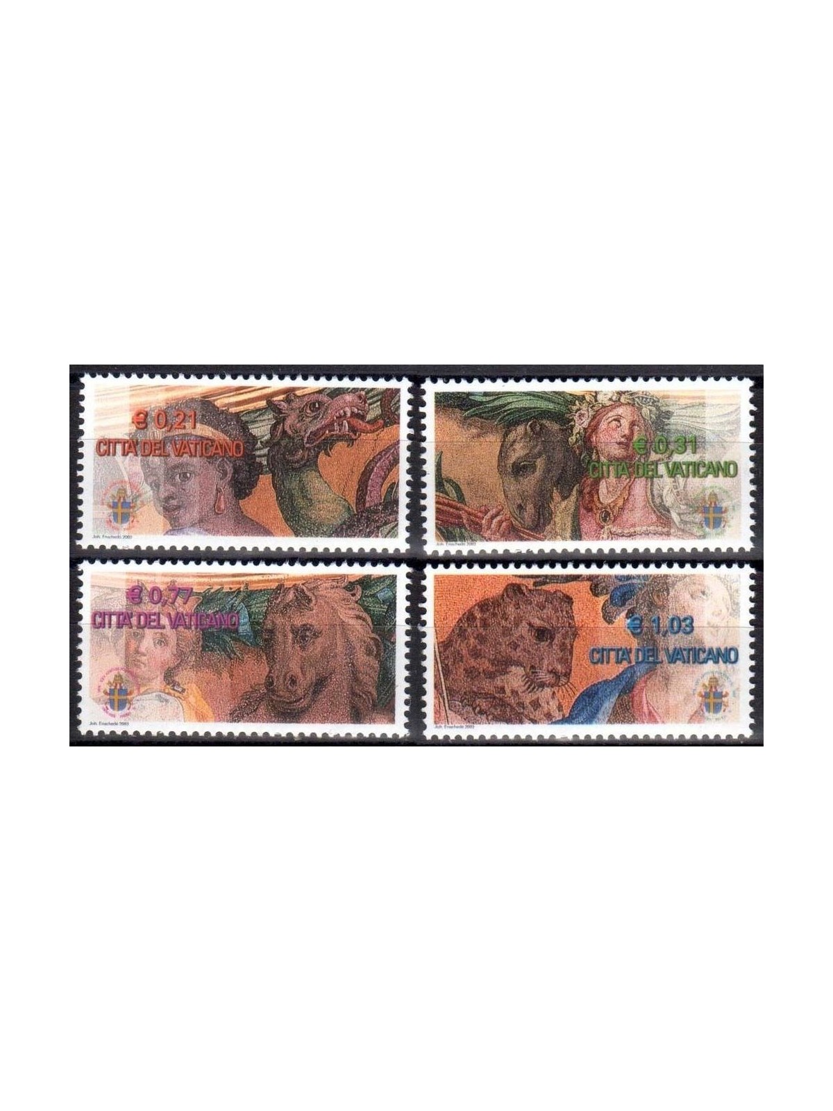 VATICANO 2003 Animali in San Pietro, mosaici 4v MNH**