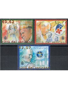 VATICAN 2003 Travels of John Paul II 3v MNH**