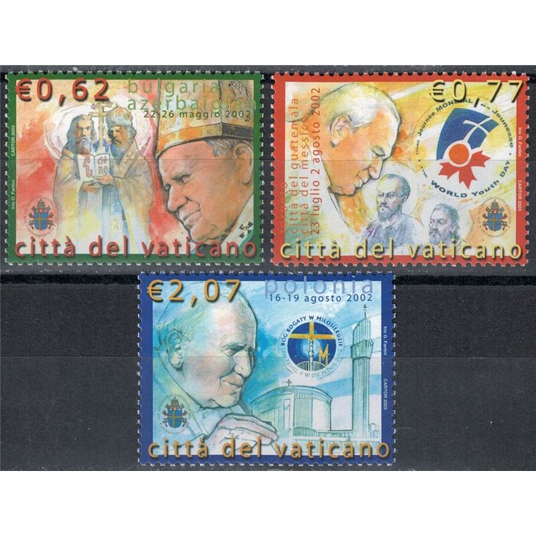 VATICANO 2003 Viaggi di Giovanni Paolo II 3v MNH**