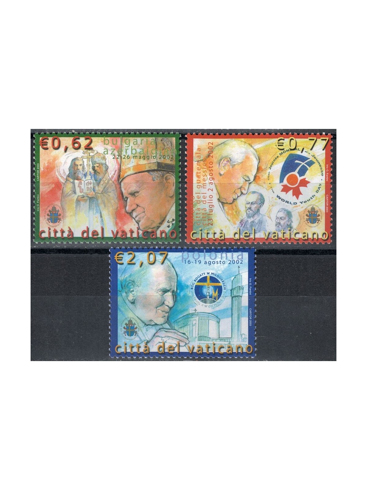 VATICAN 2003 Travels of John Paul II 3v MNH**