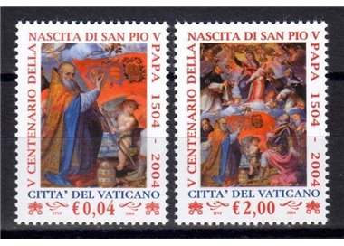 VATICANO 2004 Papa Pio V 2v MNH**