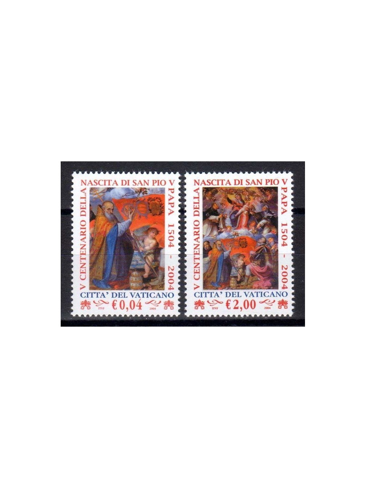 VATICAN 2004 Pope Pius V 2v MNH**