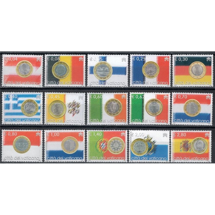 VATICAN 2004 European coin 15v MNH**